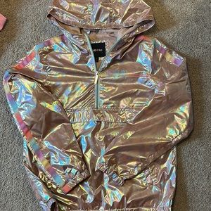 Limited Too girls size 14 metallic color raincoat